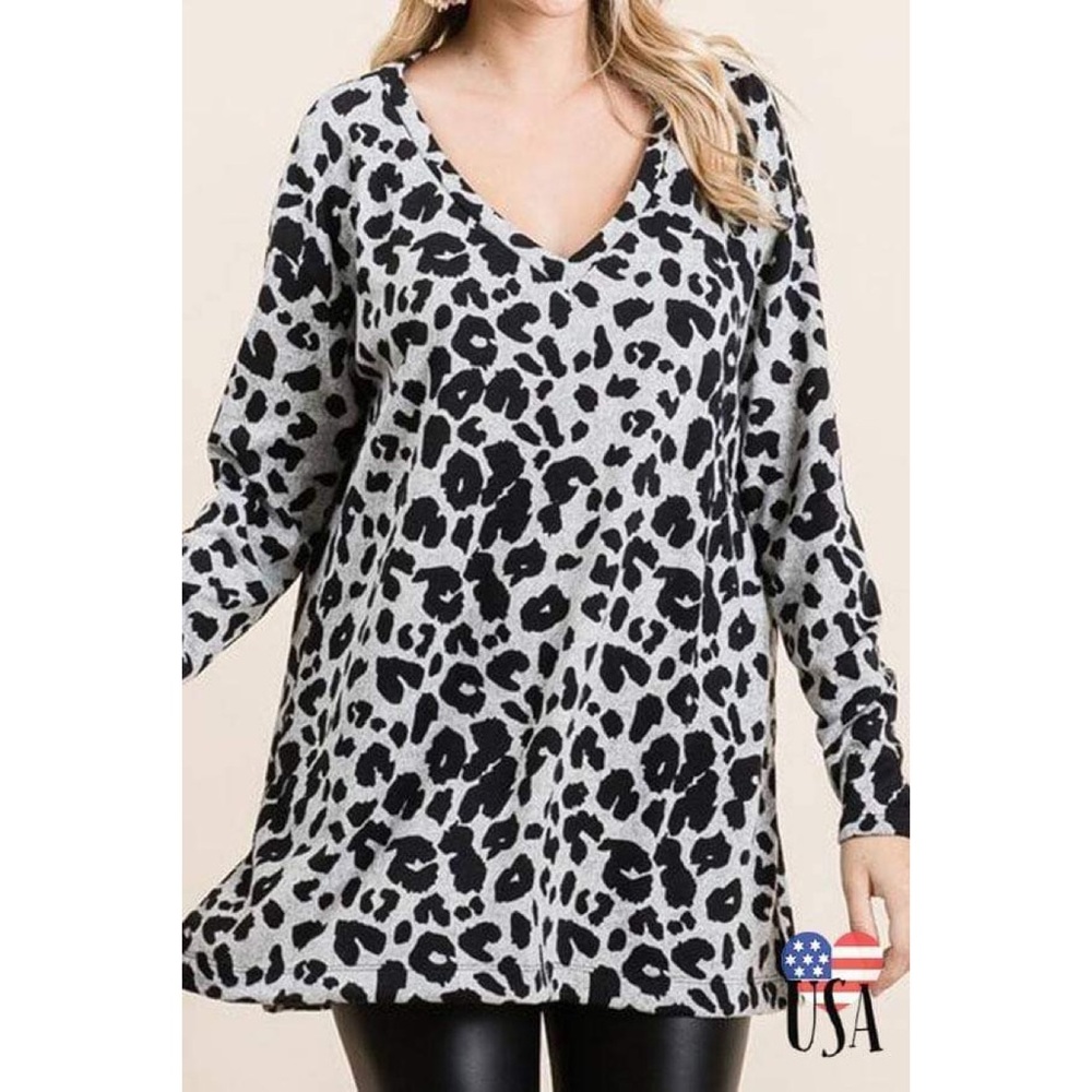 🌀💗 Long Sleeve Animal Print Top💕